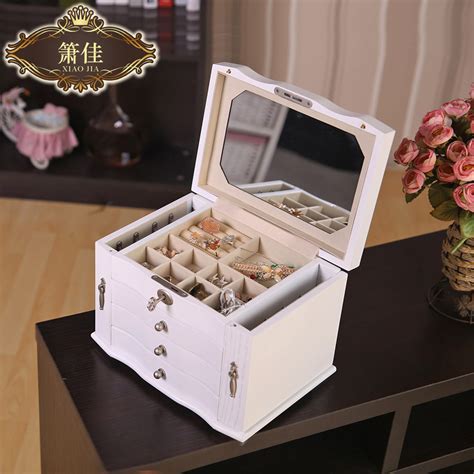 metal jewellery box with lock|fully locking jewelry box.